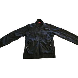 Vintage Puma Logo Track Jacket Windbreaker, Black, WMNS SZ LG